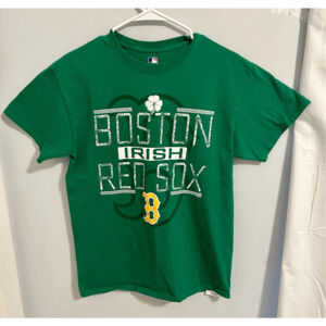 Boston Red Sox MLB Irish 3 Leaf Clover Green Men’s T-Shirt Sz M